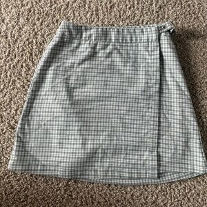 Brandy Melville Gray Plaid Mini Skirt